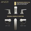 Anzzi 2-Handle 3-Hole Widespread Bathroom Faucet, Brushed Nickel L-AZ902BN